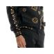 Artyzen Black / Gold Crystal Studded Modern Fit Tracksuit Outfit 2592